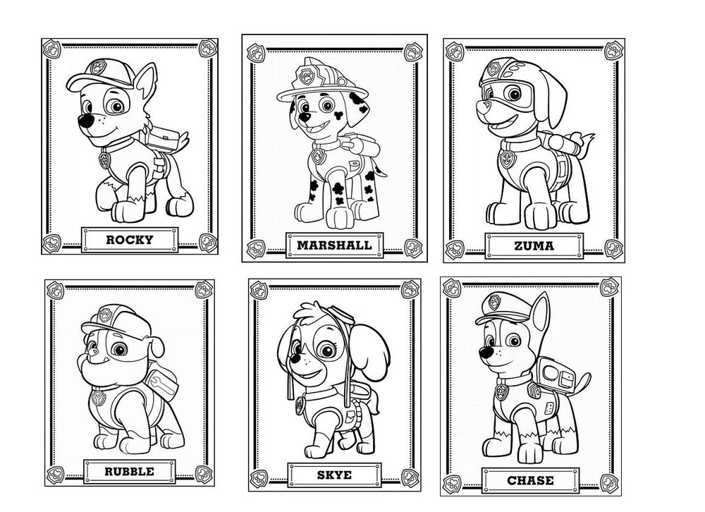 glimt Lys bar Drawing Paw Patrol #44297 (Cartoons) – Printable coloring pages