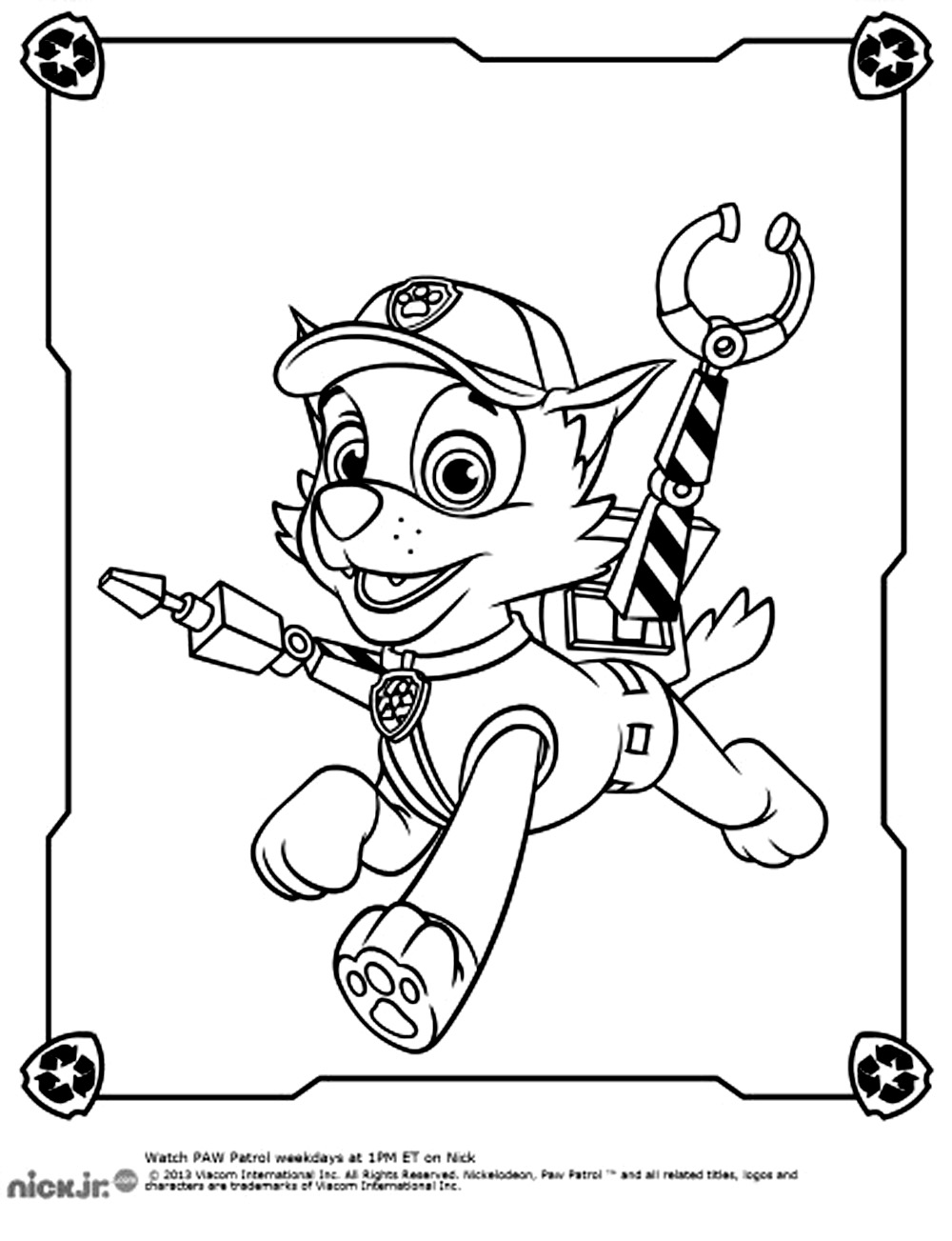 Coloring page: Paw Patrol (Cartoons) #44347 - Free Printable Coloring Pages