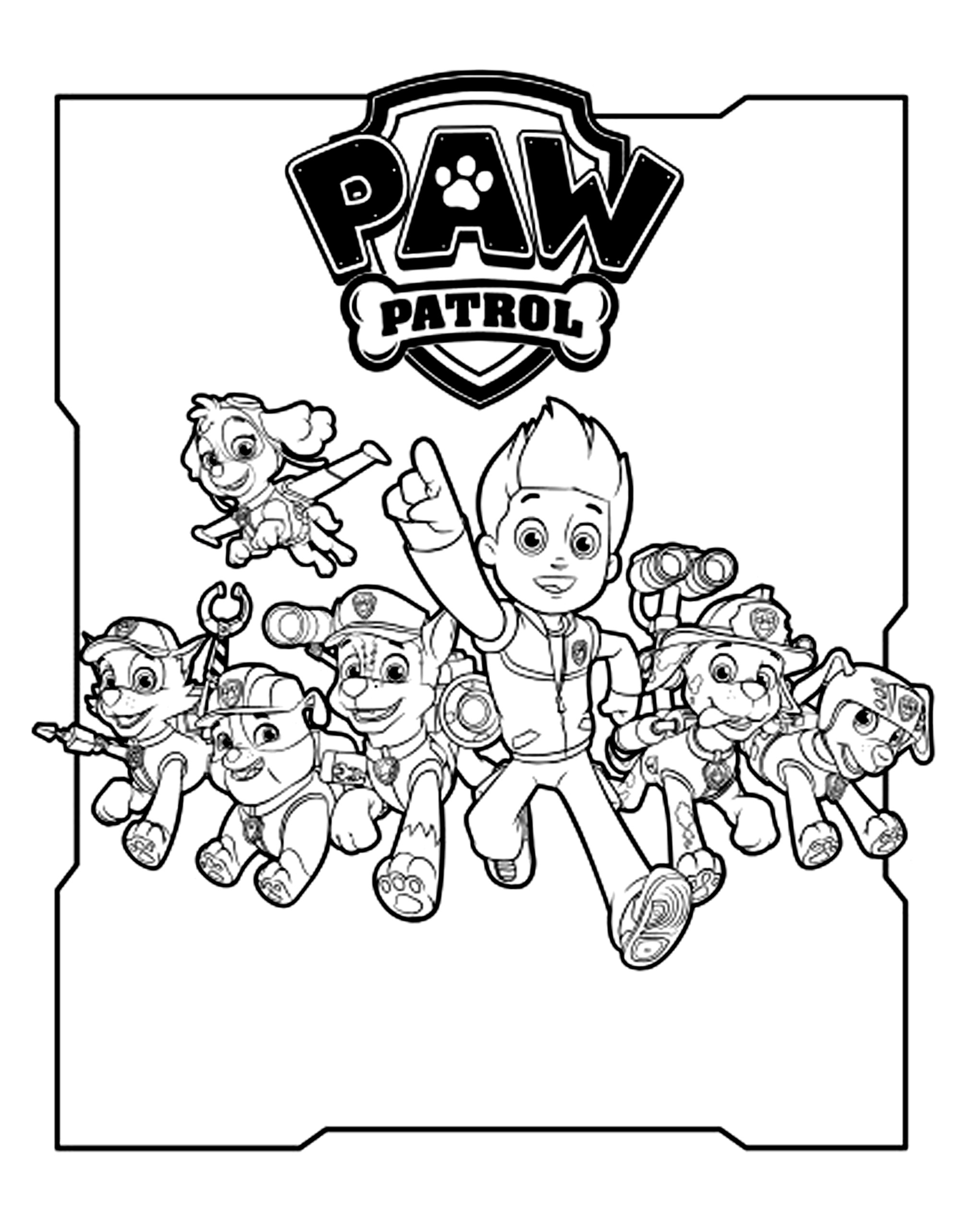 Coloring page: Paw Patrol (Cartoons) #44353 - Free Printable Coloring Pages