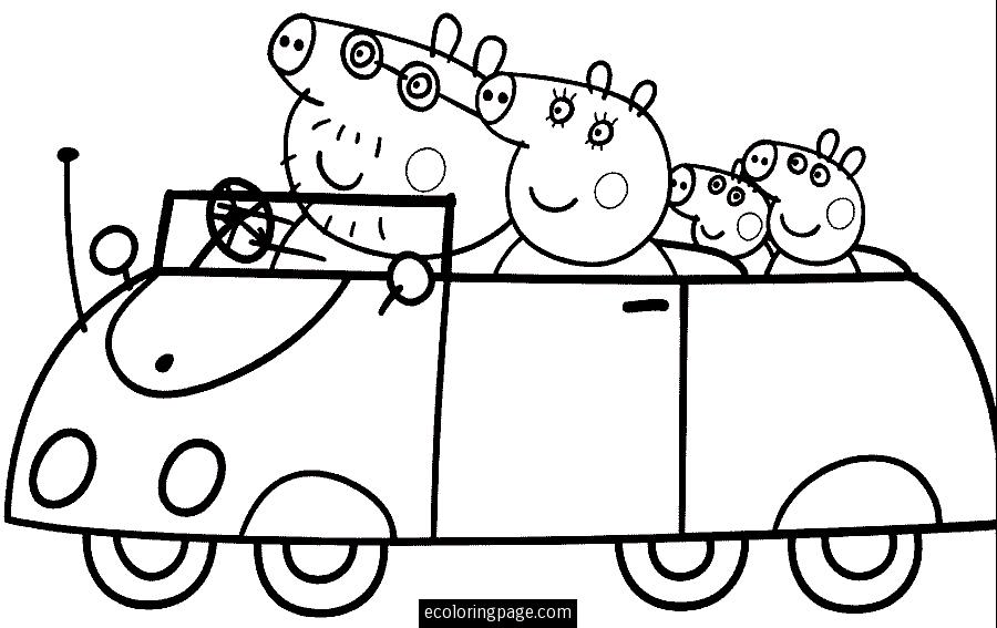 drawings peppa pig cartoons printable coloring pages