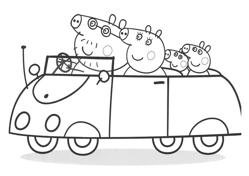 peppa pig coloring pages for kids printable