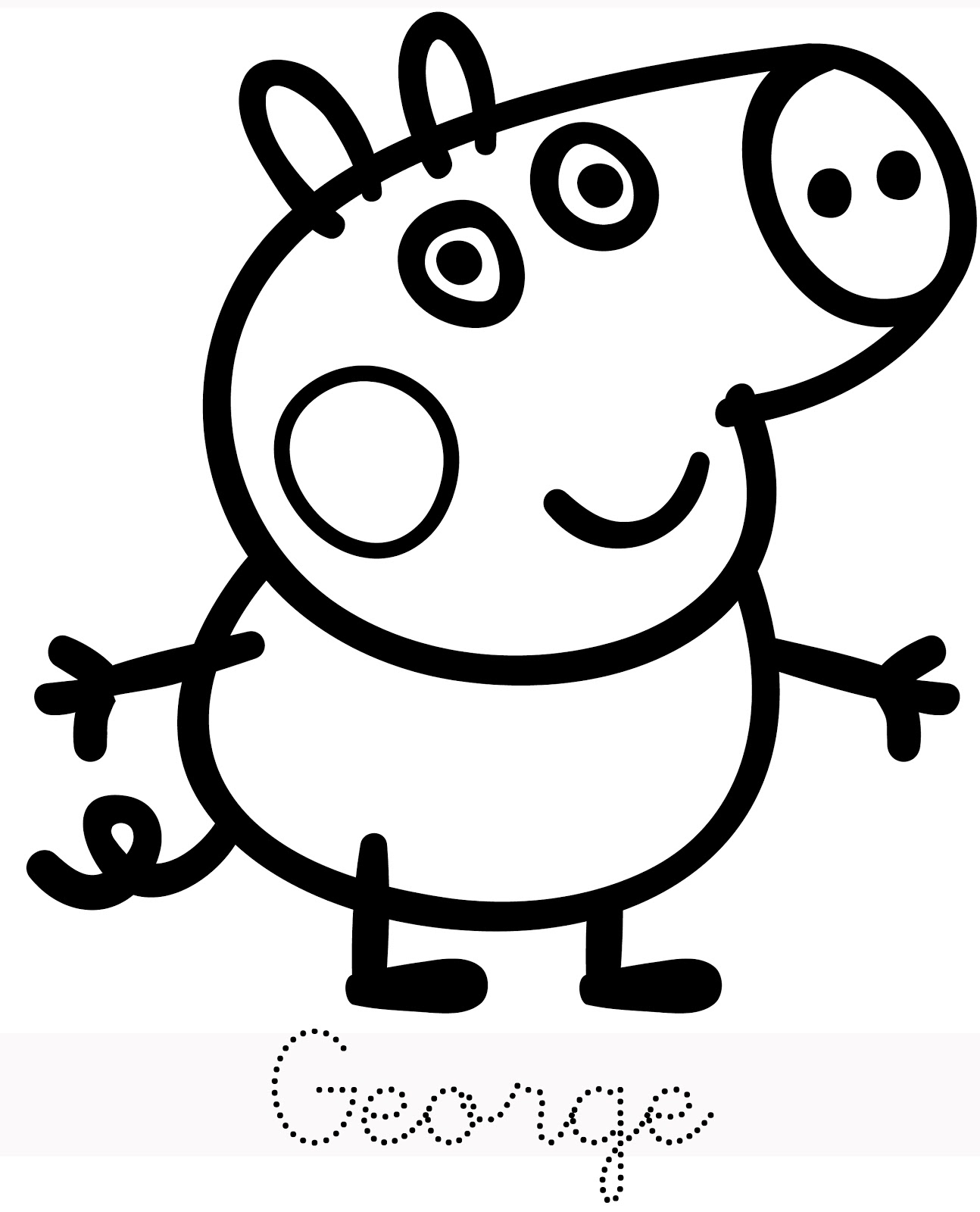 Drawing Peppa Pig #43942 (Cartoons) – Printable coloring pages