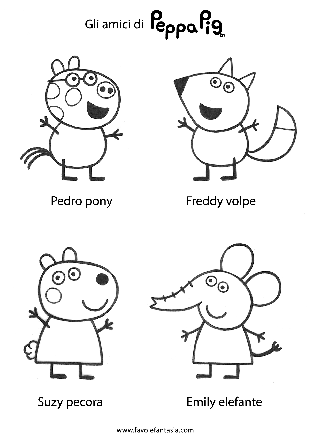 Drawing Peppa Pig #43943 (Cartoons) – Printable coloring pages