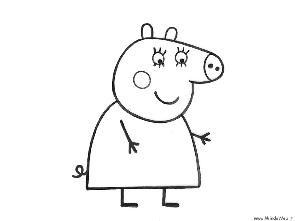 Drawing Peppa Pig #43982 (Cartoons) – Printable coloring pages
