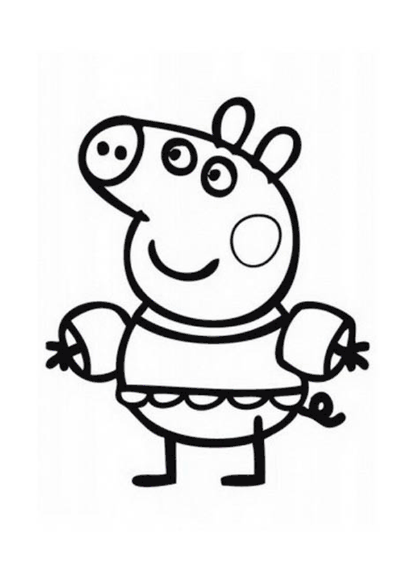 Drawing Peppa Pig #43998 (Cartoons) – Printable coloring pages