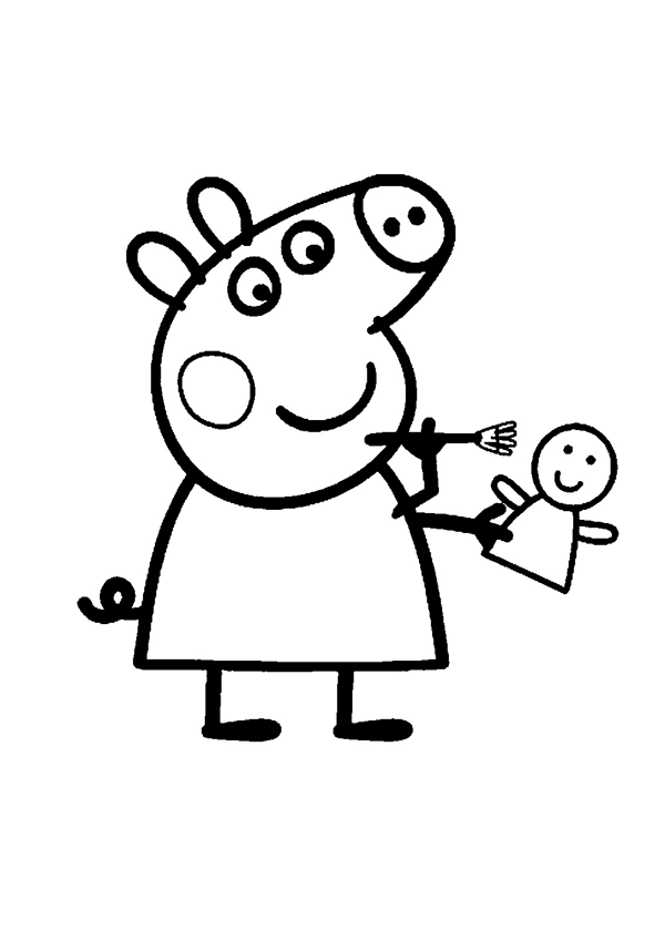 Drawing Peppa Pig #43999 (Cartoons) – Printable coloring pages
