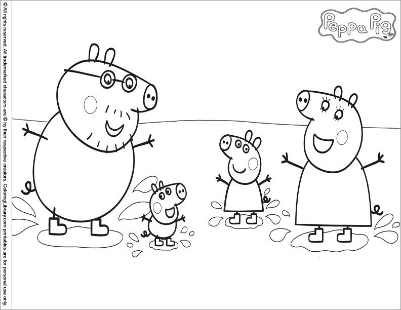 Coloring page: Peppa Pig (Cartoons) #44021 - Free Printable Coloring Pages