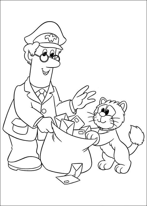 Coloring page: Postman Pat (Cartoons) #49470 - Free Printable Coloring Pages