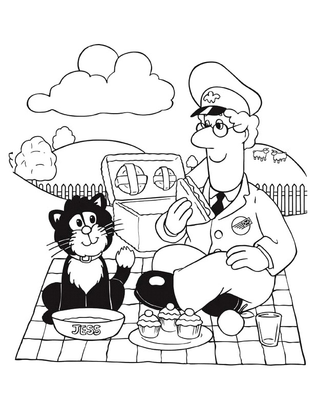 Coloring page: Postman Pat (Cartoons) #49504 - Free Printable Coloring Pages