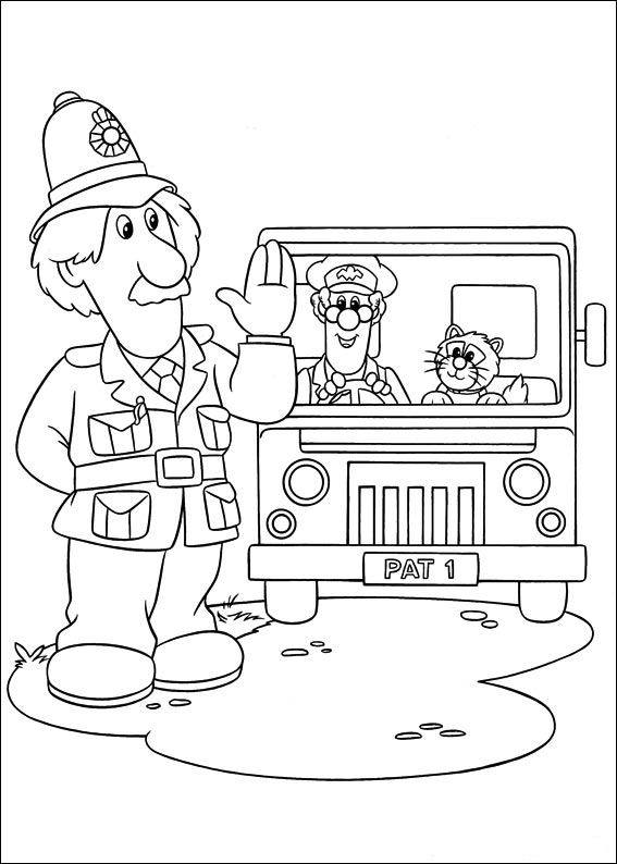 Coloring page: Postman Pat (Cartoons) #49533 - Free Printable Coloring Pages