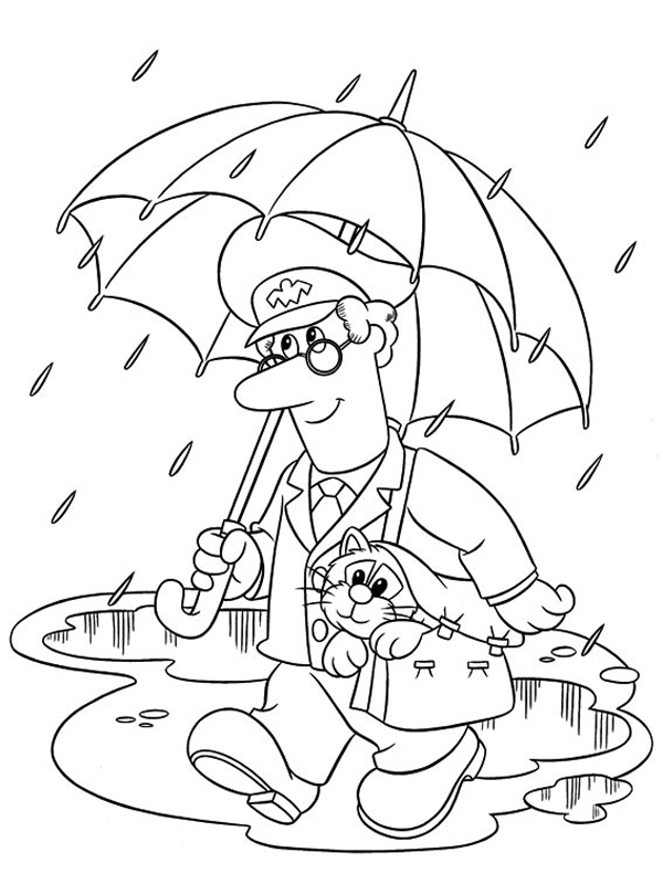 Coloring page: Postman Pat (Cartoons) #49550 - Free Printable Coloring Pages