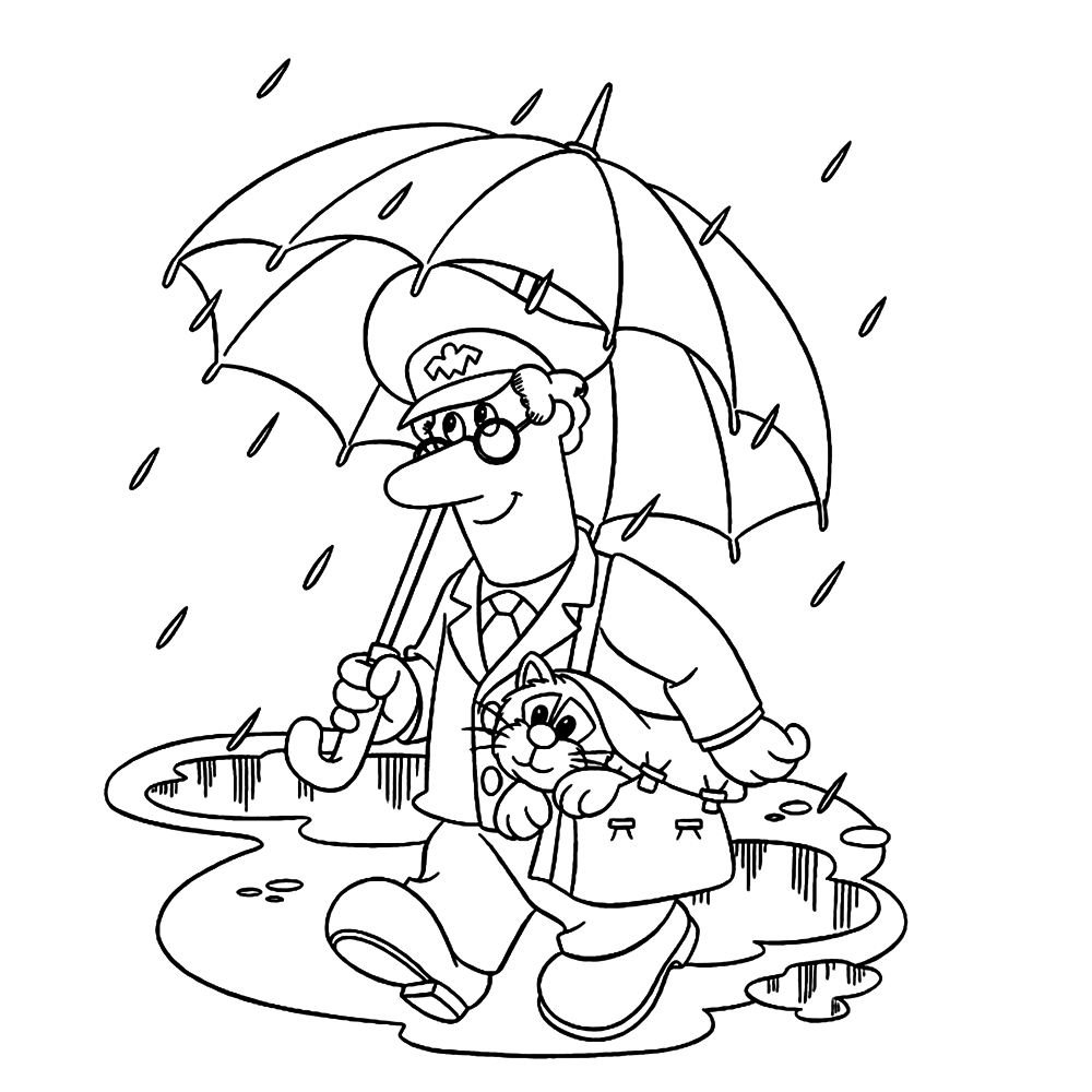 Coloring page: Postman Pat (Cartoons) #49553 - Free Printable Coloring Pages