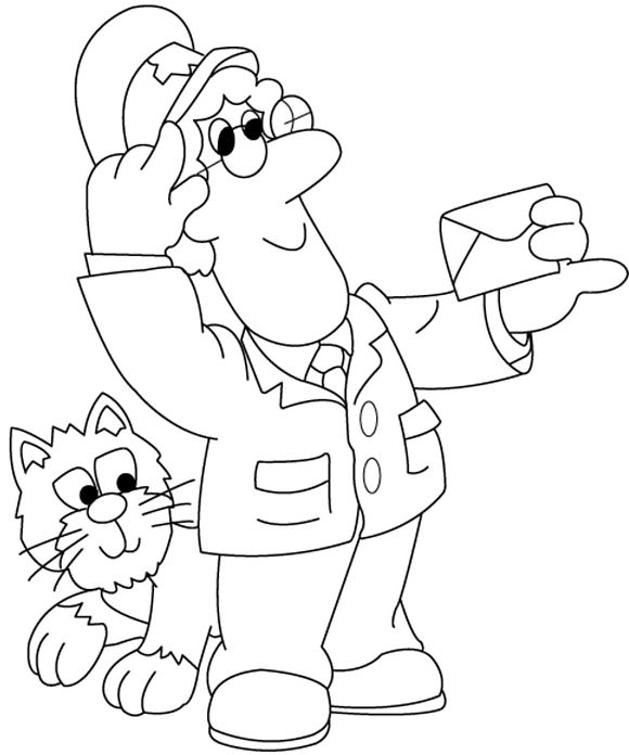 Coloring page: Postman Pat (Cartoons) #49566 - Free Printable Coloring Pages