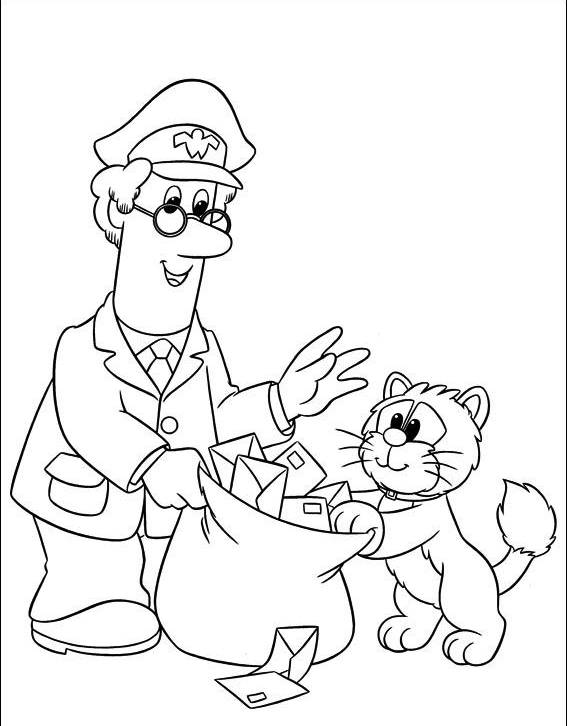 Coloring page: Postman Pat (Cartoons) #49567 - Free Printable Coloring Pages