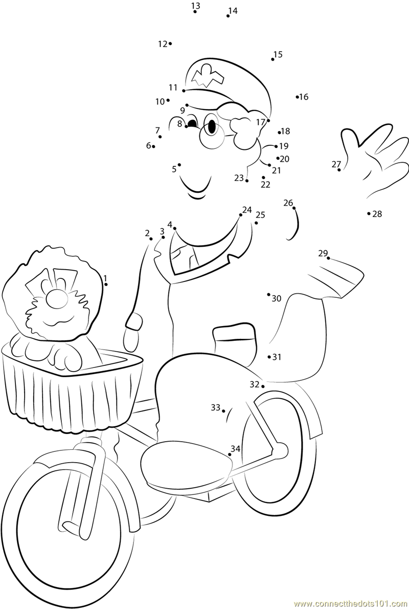 Coloring page: Postman Pat (Cartoons) #49654 - Free Printable Coloring Pages