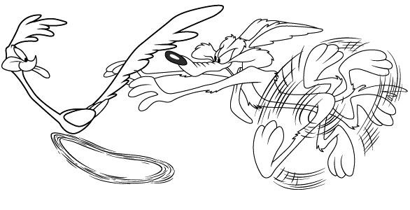 Coloring page: Road Runner and Wile E. Coyote (Cartoons) #47145 - Free Printable Coloring Pages