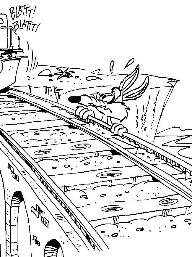 Coloring page: Road Runner and Wile E. Coyote (Cartoons) #47156 - Free Printable Coloring Pages