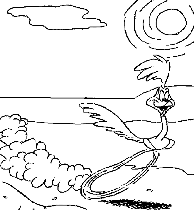 Coloring page: Road Runner and Wile E. Coyote (Cartoons) #47176 - Free Printable Coloring Pages