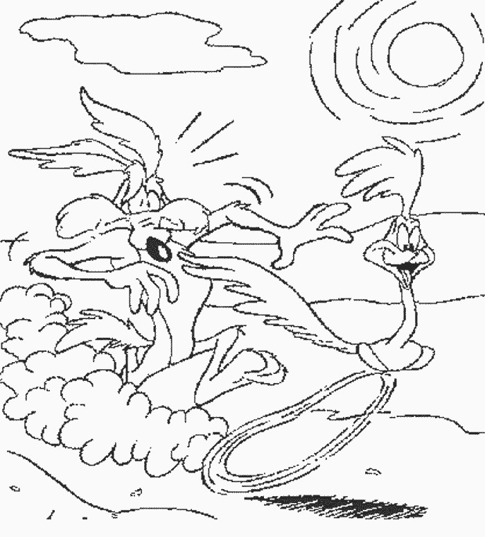 Coloring page: Road Runner and Wile E. Coyote (Cartoons) #47208 - Free Printable Coloring Pages
