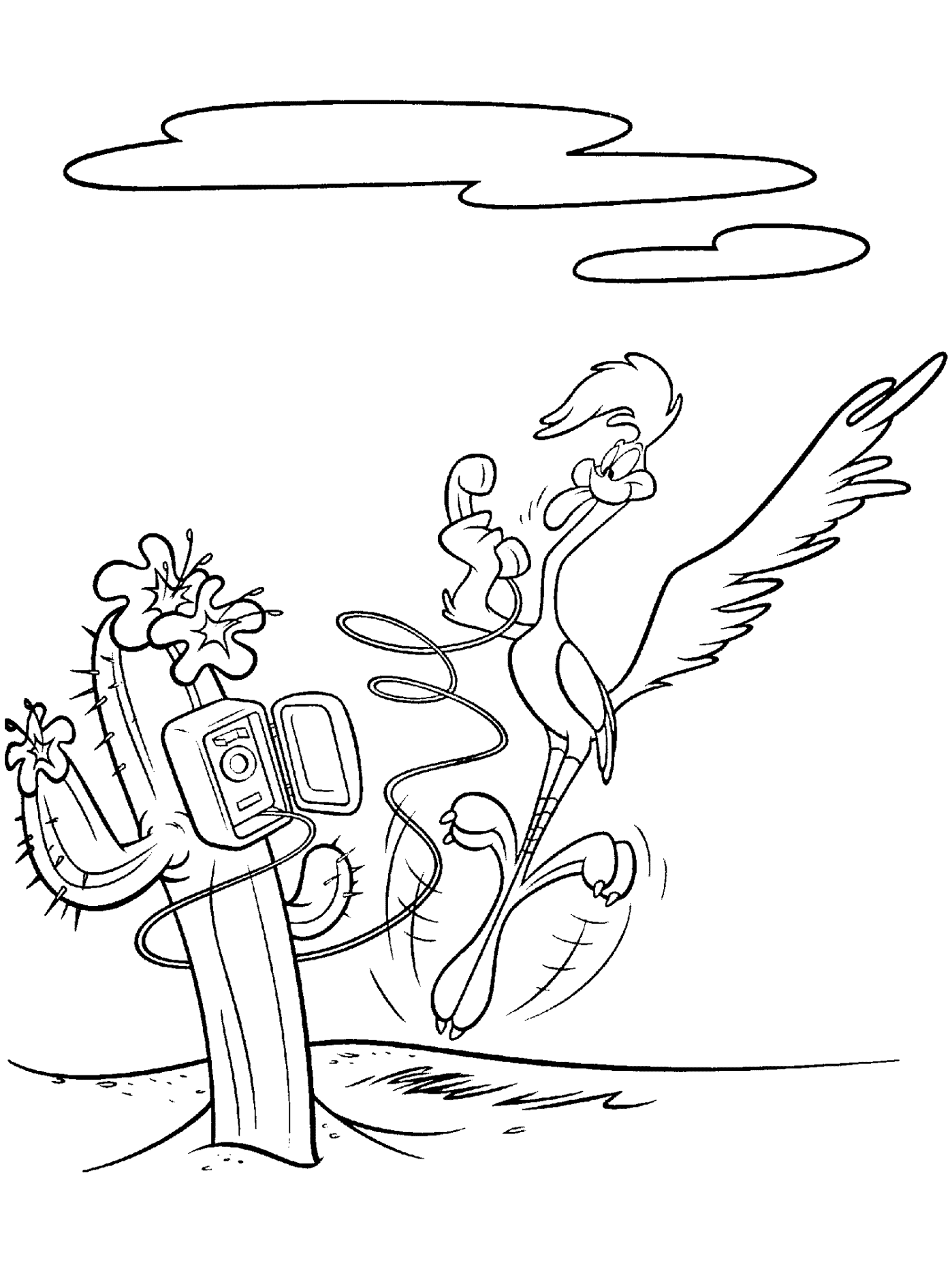 Coloring page: Road Runner and Wile E. Coyote (Cartoons) #47233 - Free Printable Coloring Pages