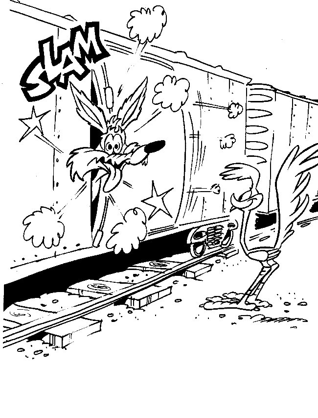 Coloring page: Road Runner and Wile E. Coyote (Cartoons) #47239 - Free Printable Coloring Pages