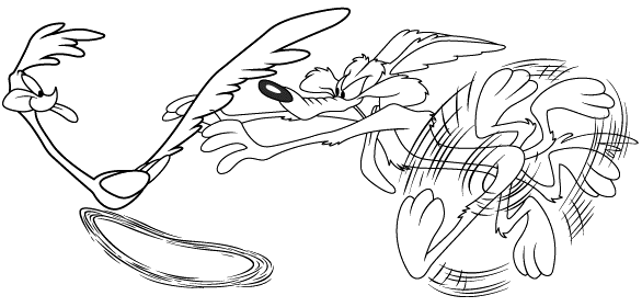 Coloring page: Road Runner and Wile E. Coyote (Cartoons) #47246 - Free Printable Coloring Pages