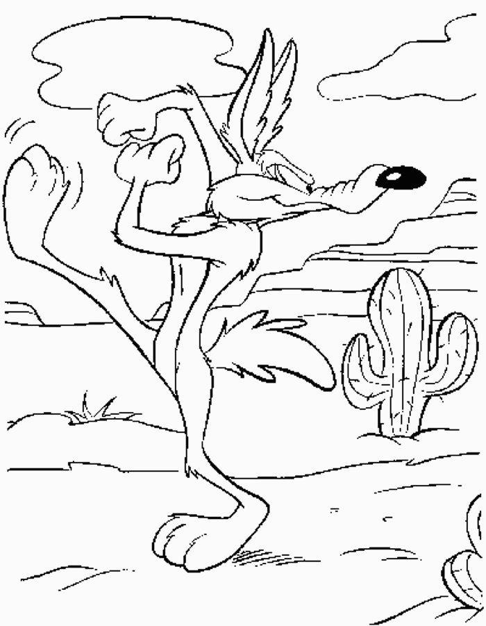 Coloring page: Road Runner and Wile E. Coyote (Cartoons) #47255 - Free Printable Coloring Pages