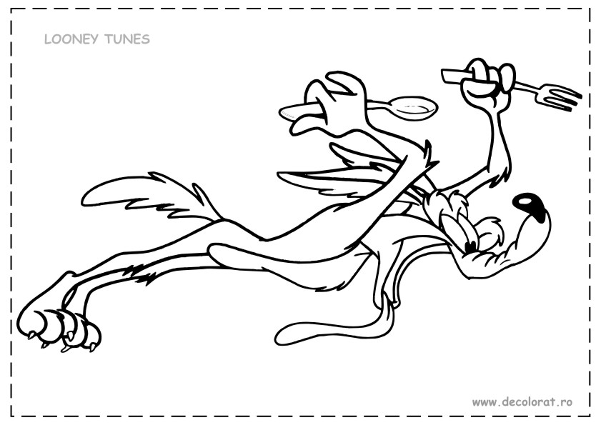 Coloring page: Road Runner and Wile E. Coyote (Cartoons) #47266 - Free Printable Coloring Pages