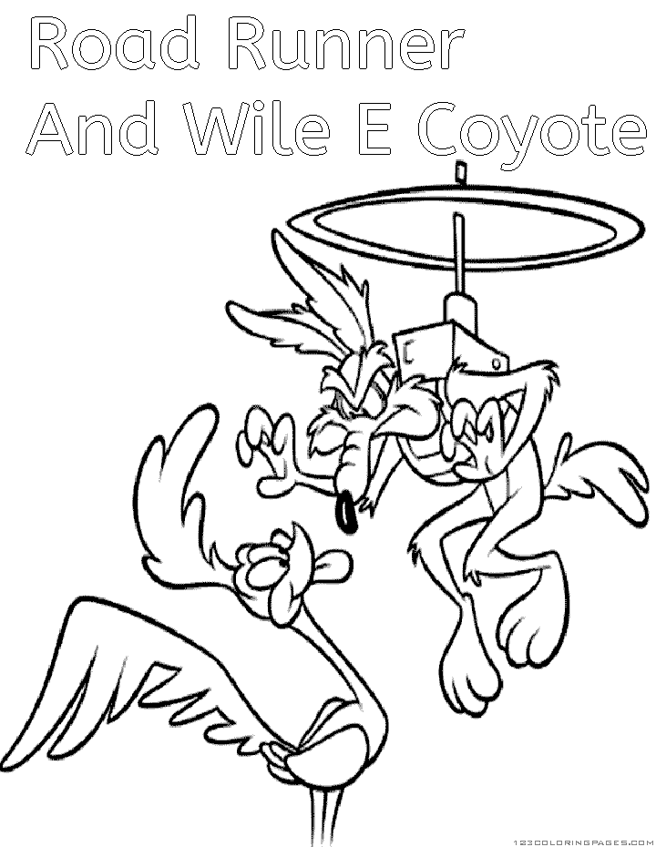 Coloring page: Road Runner and Wile E. Coyote (Cartoons) #47291 - Free Printable Coloring Pages