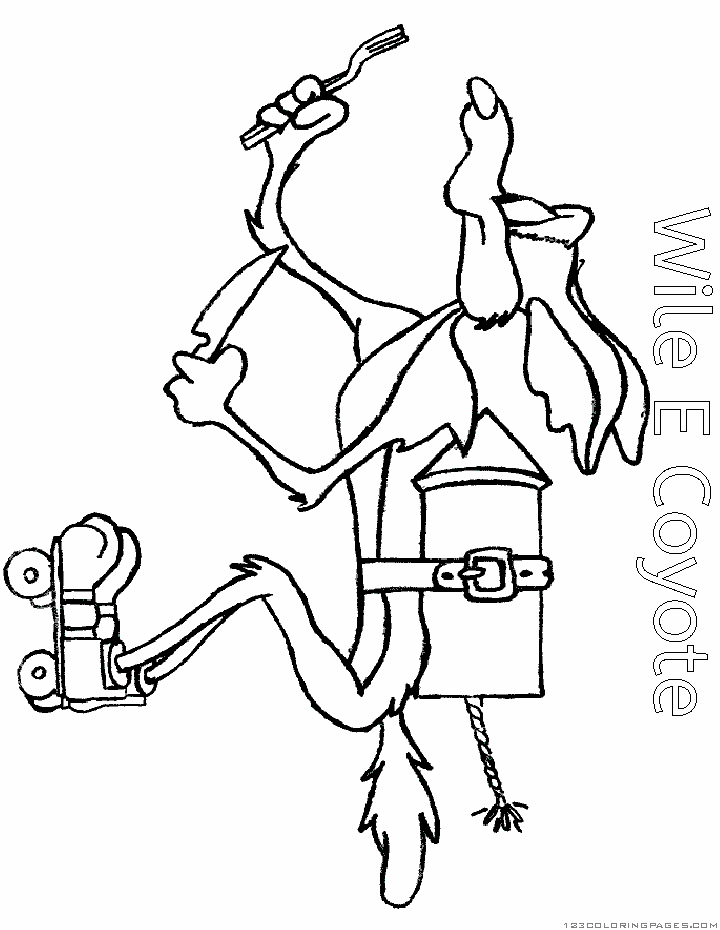 Coloring page: Road Runner and Wile E. Coyote (Cartoons) #47313 - Free Printable Coloring Pages