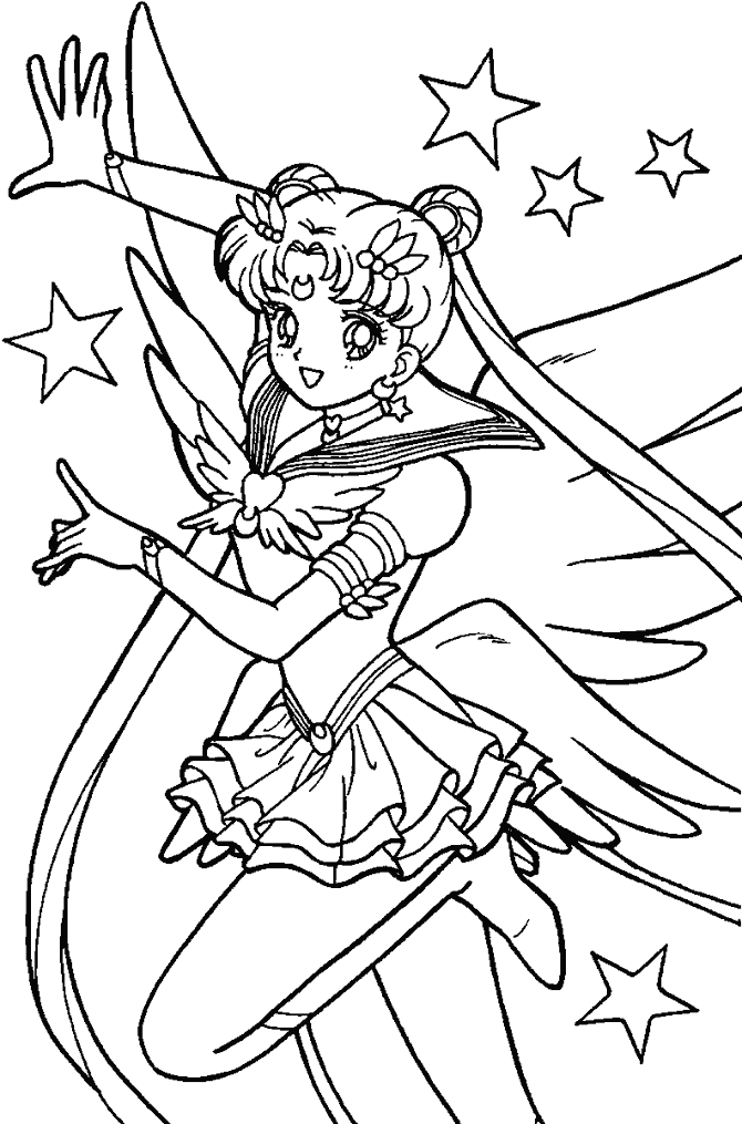 Coloring page: Sailor Moon (Cartoons) #50231 - Free Printable Coloring Pages