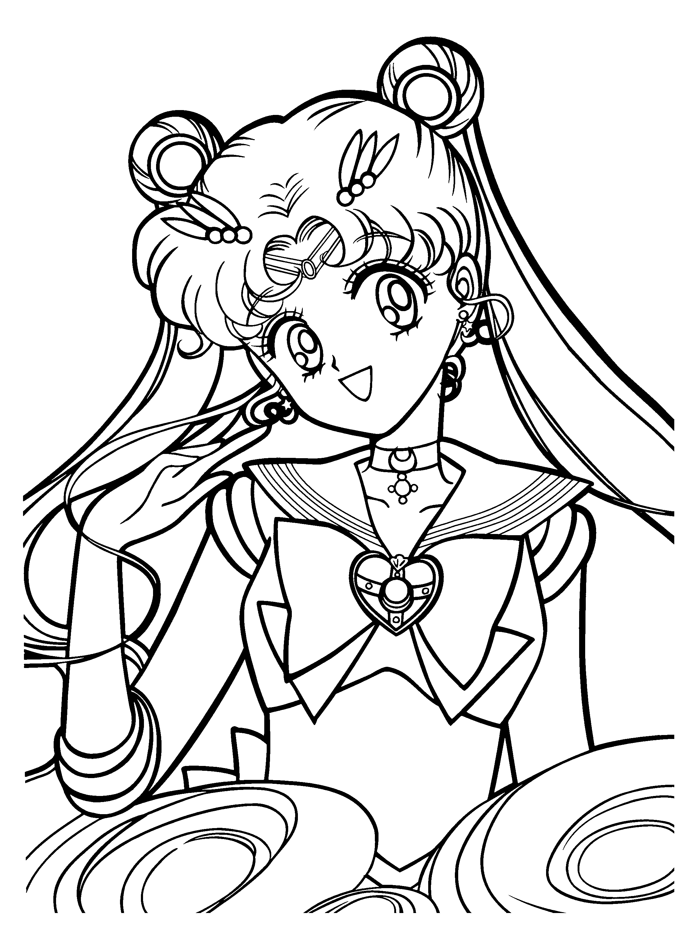 Coloring page: Sailor Moon (Cartoons) #50249 - Free Printable Coloring Pages
