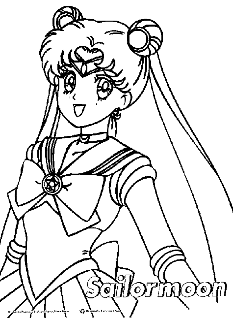 Drawing Sailor Moon #50252 (Cartoons) – Printable coloring pages