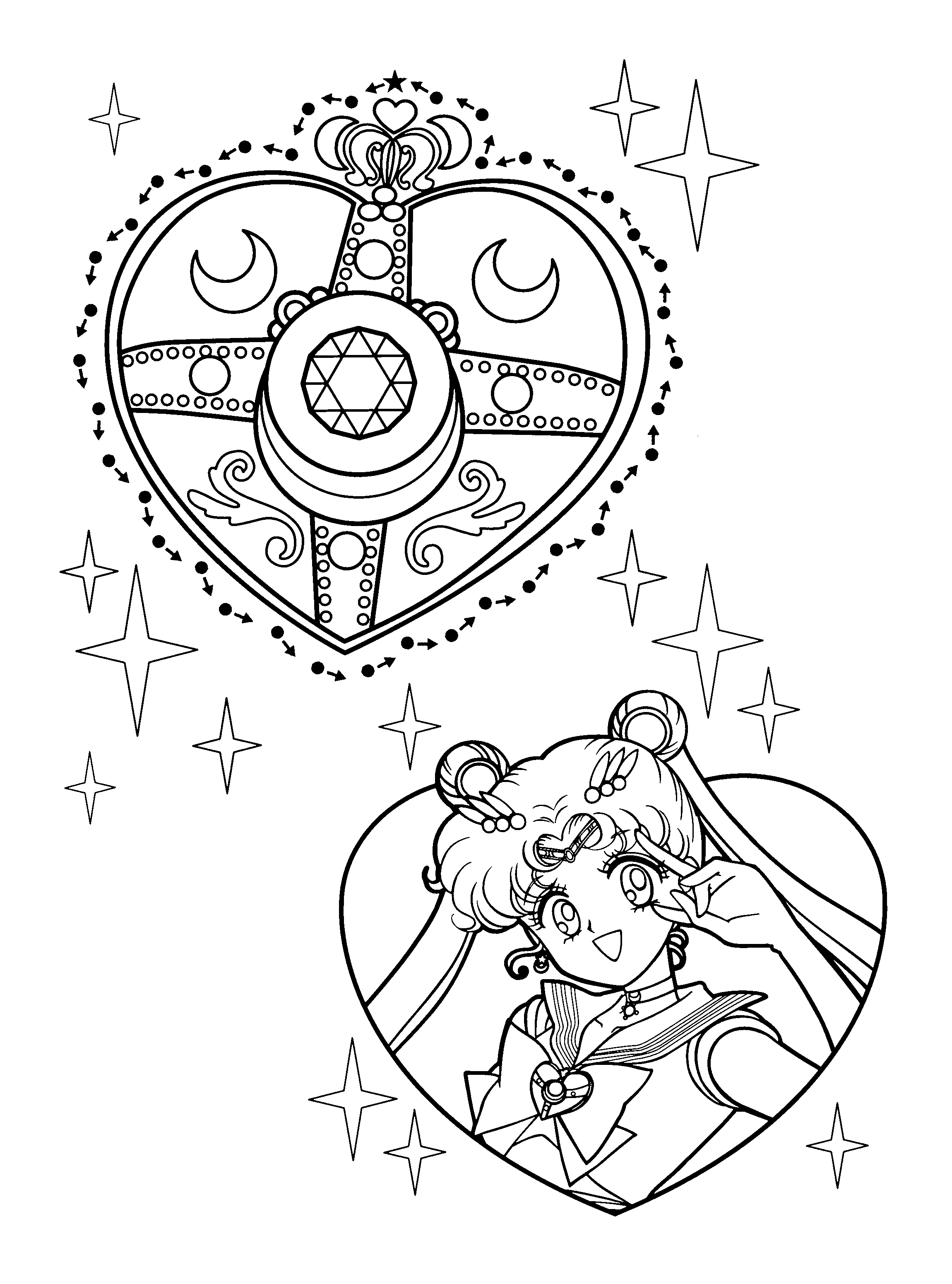 Coloring page: Sailor Moon (Cartoons) #50253 - Free Printable Coloring Pages