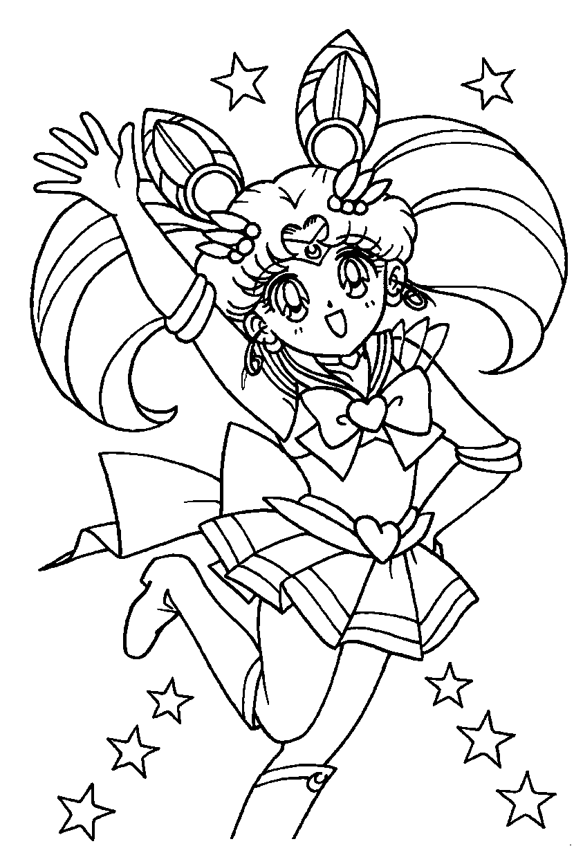 Coloring page: Sailor Moon (Cartoons) #50256 - Free Printable Coloring Pages