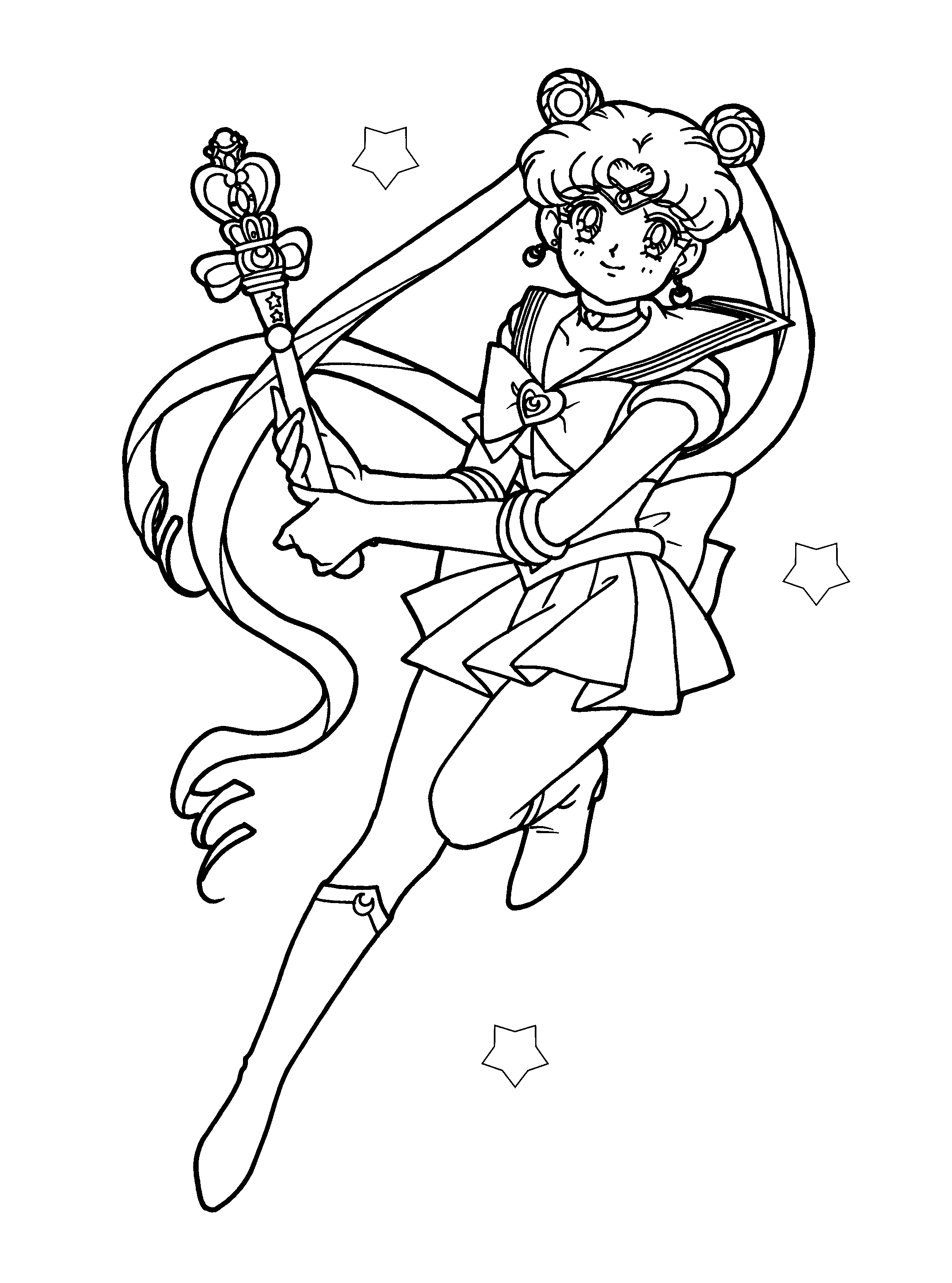 Drawing Sailor Moon #50257 (Cartoons) – Printable coloring pages
