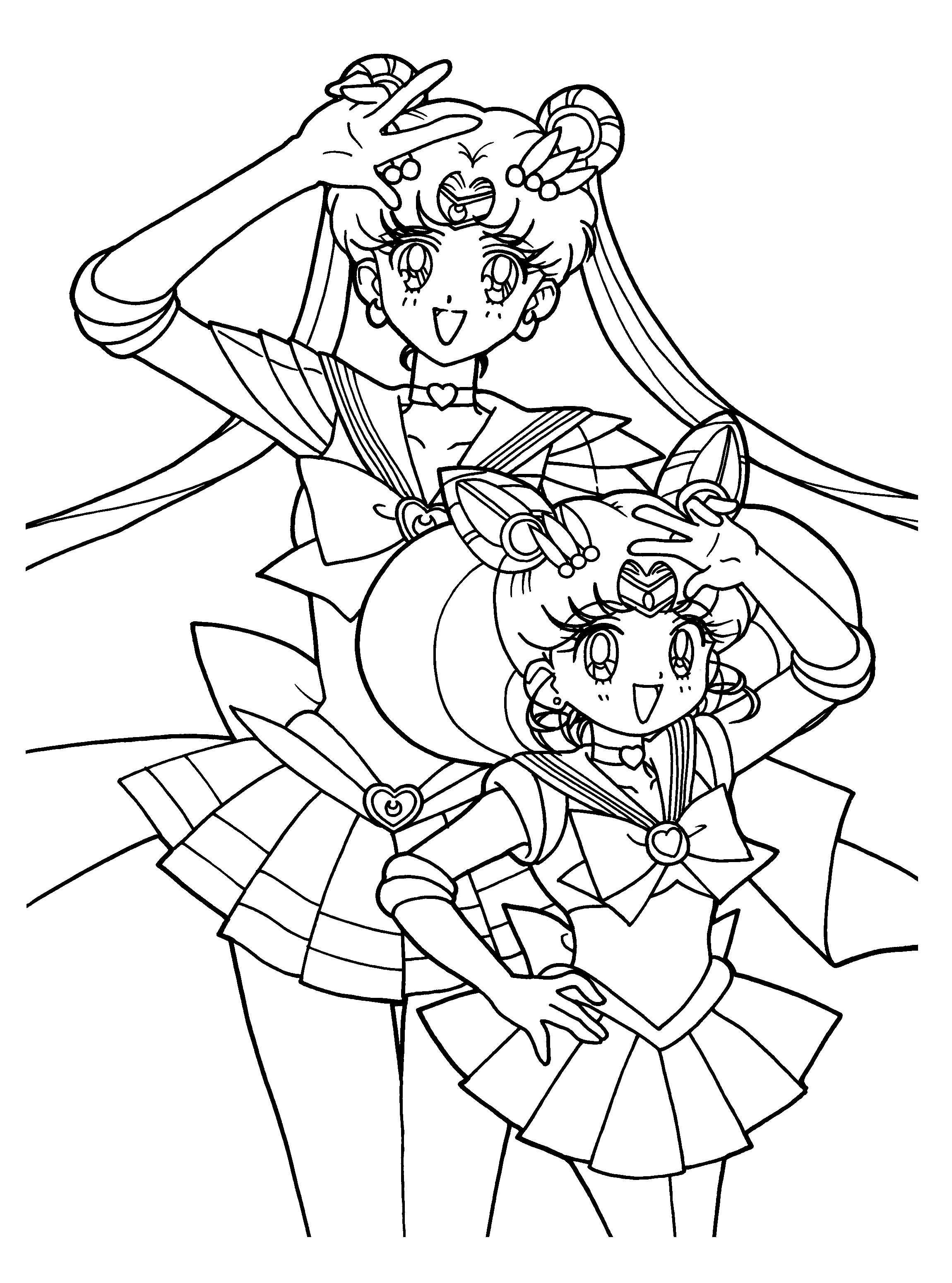 Drawing Sailor Moon #50260 (Cartoons) – Printable coloring pages
