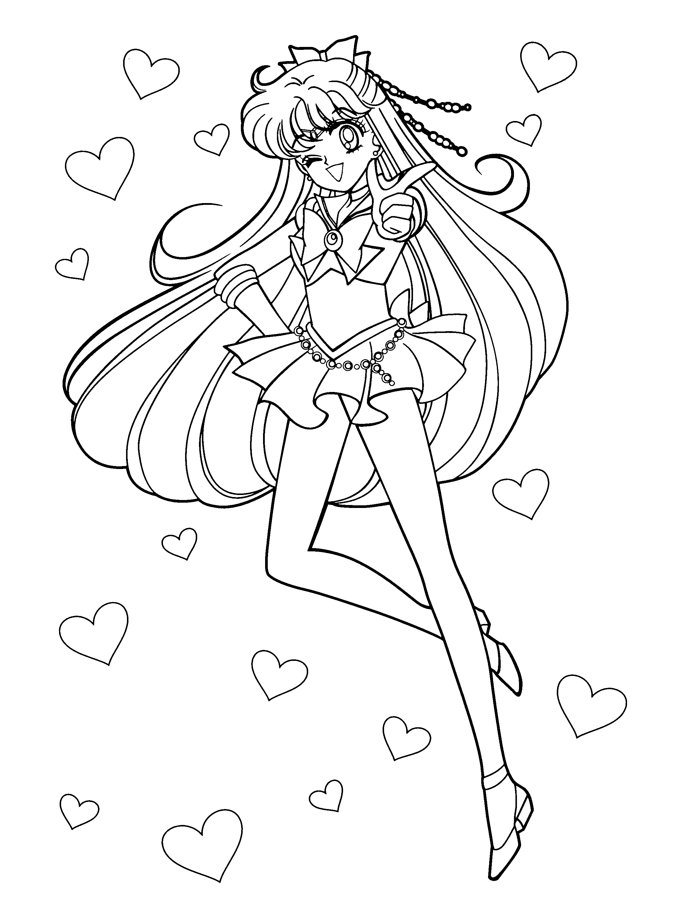 Coloring page: Sailor Moon (Cartoons) #50264 - Free Printable Coloring Pages