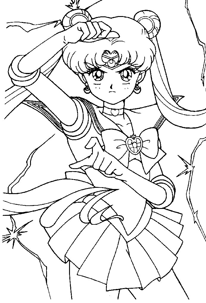 Coloring page: Sailor Moon (Cartoons) #50270 - Free Printable Coloring Pages