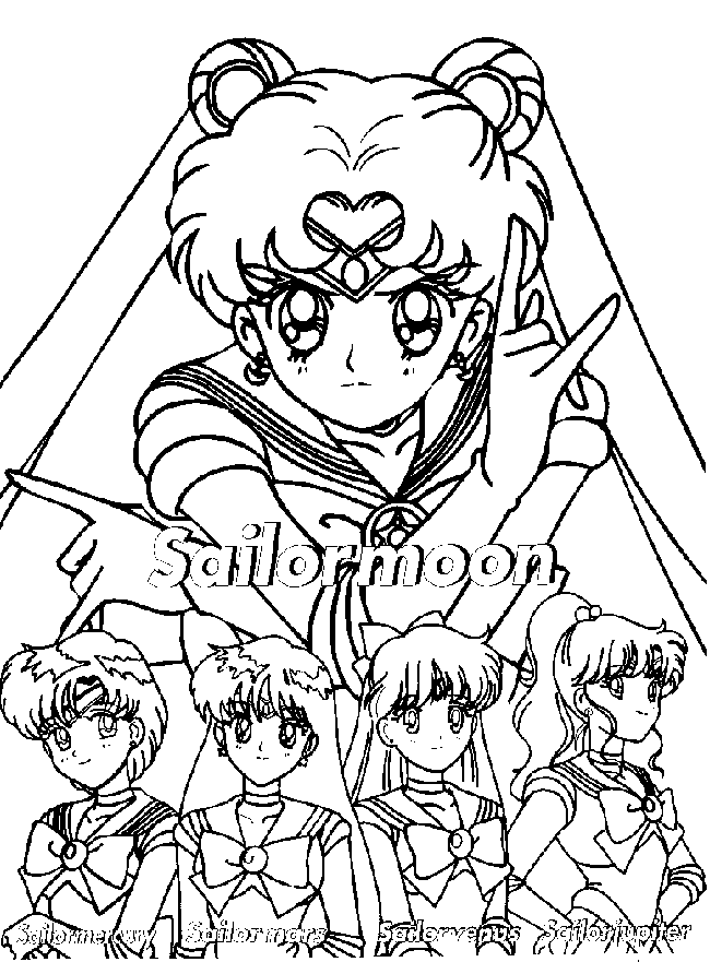 Coloring page: Sailor Moon (Cartoons) #50305 - Free Printable Coloring Pages