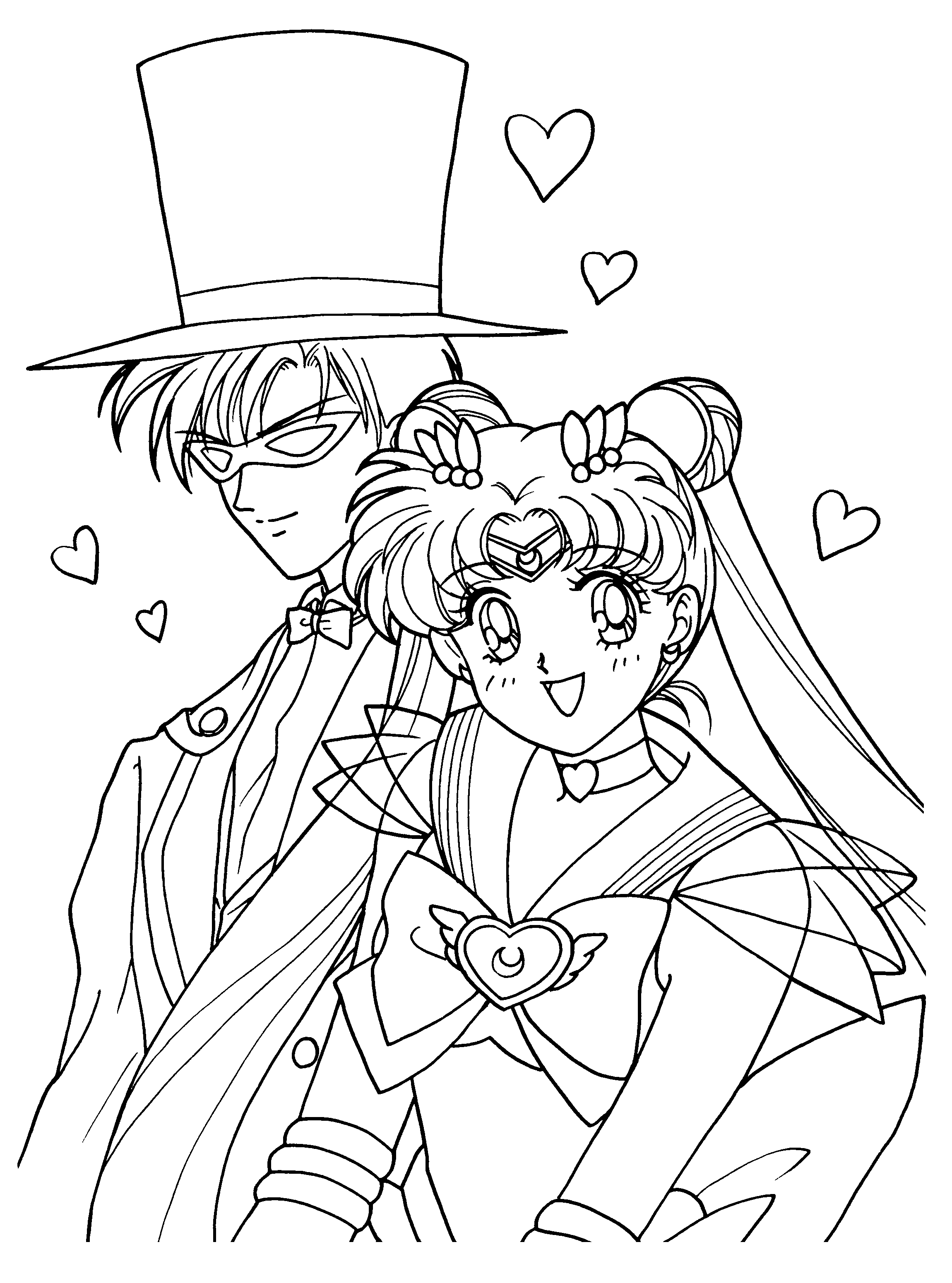 Coloring page: Sailor Moon (Cartoons) #50323 - Free Printable Coloring Pages