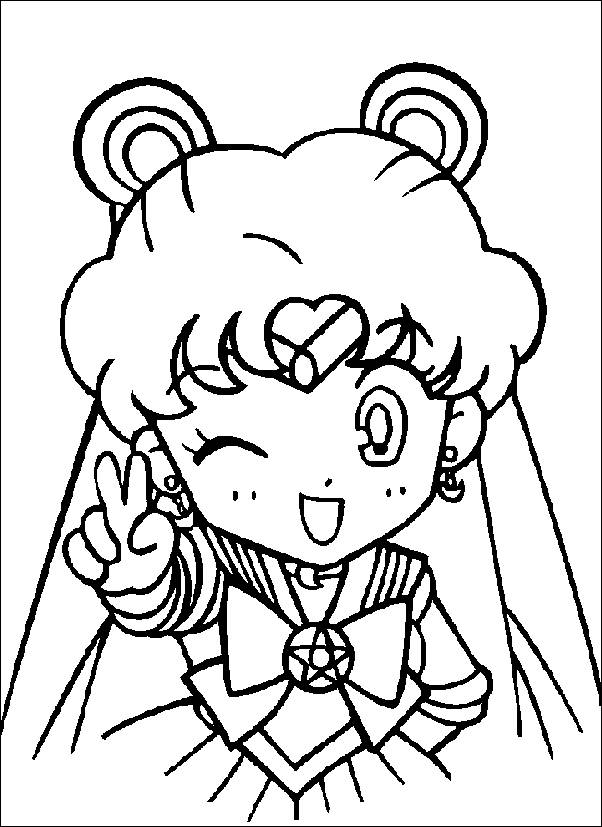 Drawing Sailor Moon #50344 (Cartoons) – Printable coloring pages