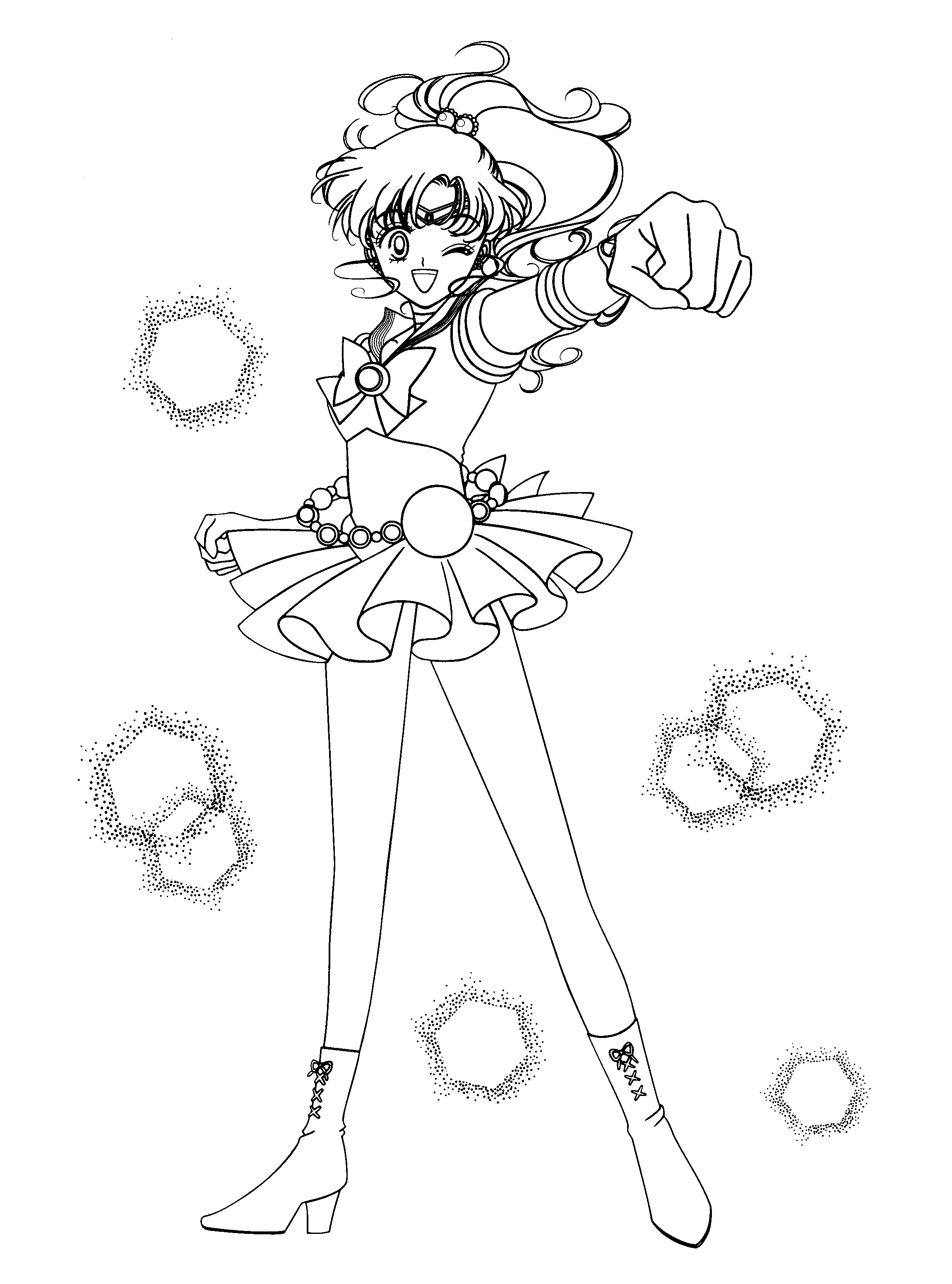 Drawing Sailor Moon #50345 (Cartoons) – Printable coloring pages