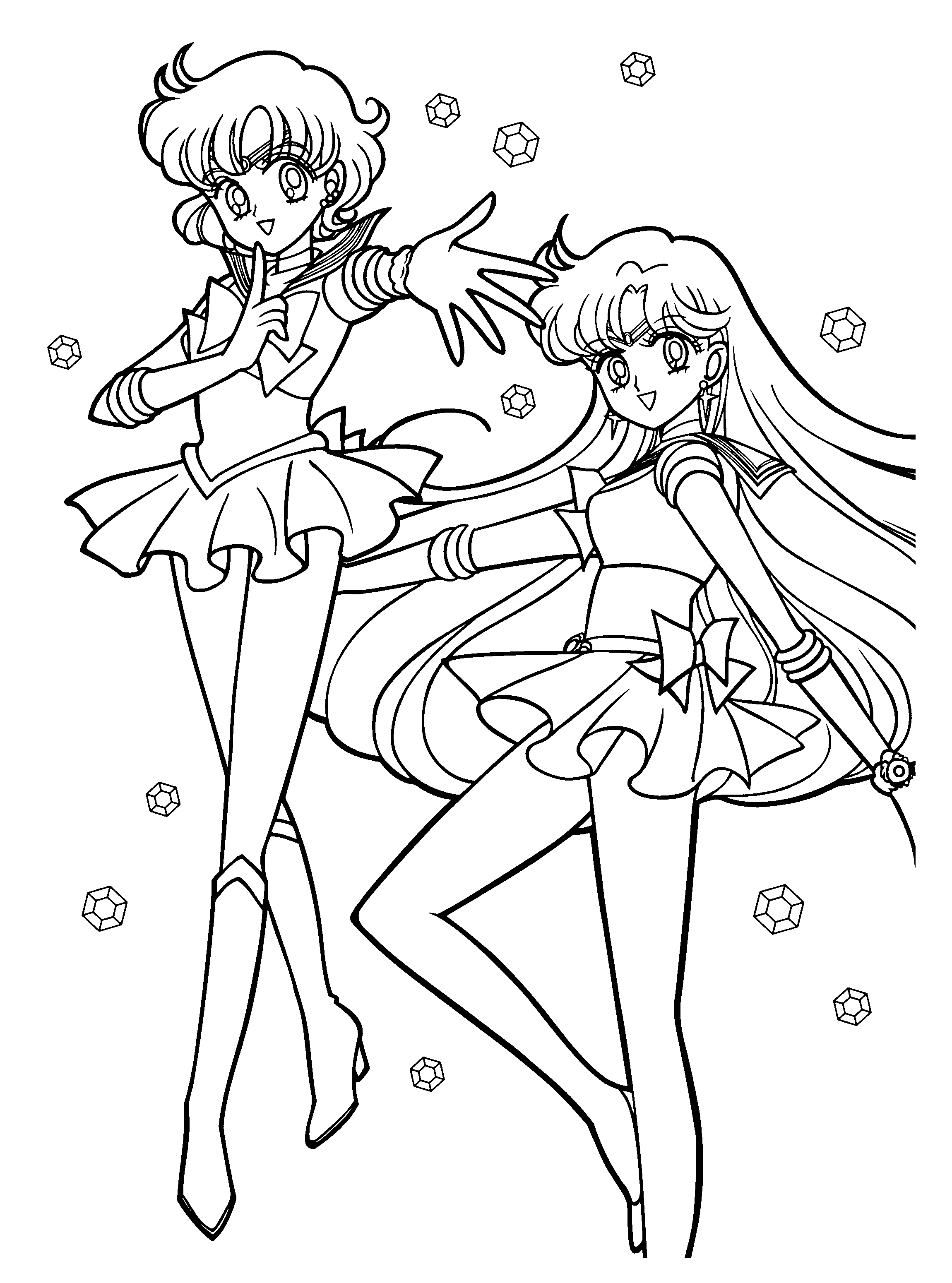 Coloring page: Sailor Moon (Cartoons) #50346 - Free Printable Coloring Pages