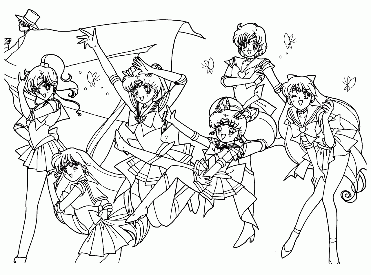 Coloring page: Sailor Moon (Cartoons) #50347 - Free Printable Coloring Pages