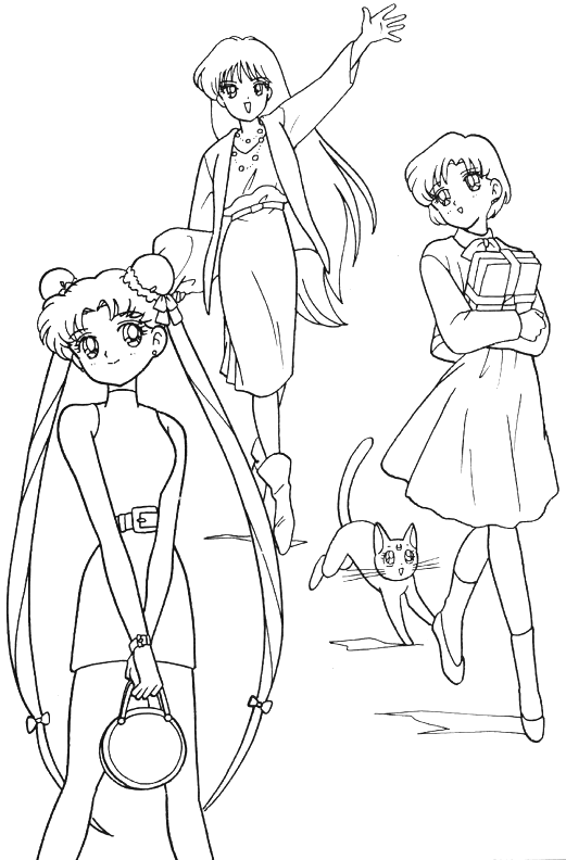 Coloring page: Sailor Moon (Cartoons) #50363 - Free Printable Coloring Pages