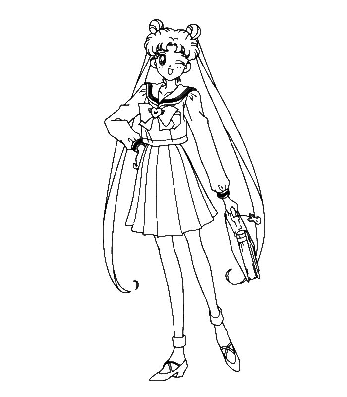 Coloring page: Sailor Moon (Cartoons) #50369 - Free Printable Coloring Pages