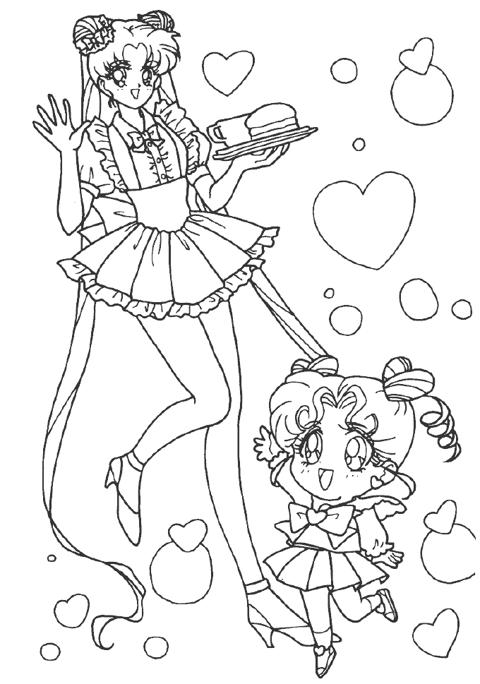 Coloring page: Sailor Moon (Cartoons) #50377 - Free Printable Coloring Pages