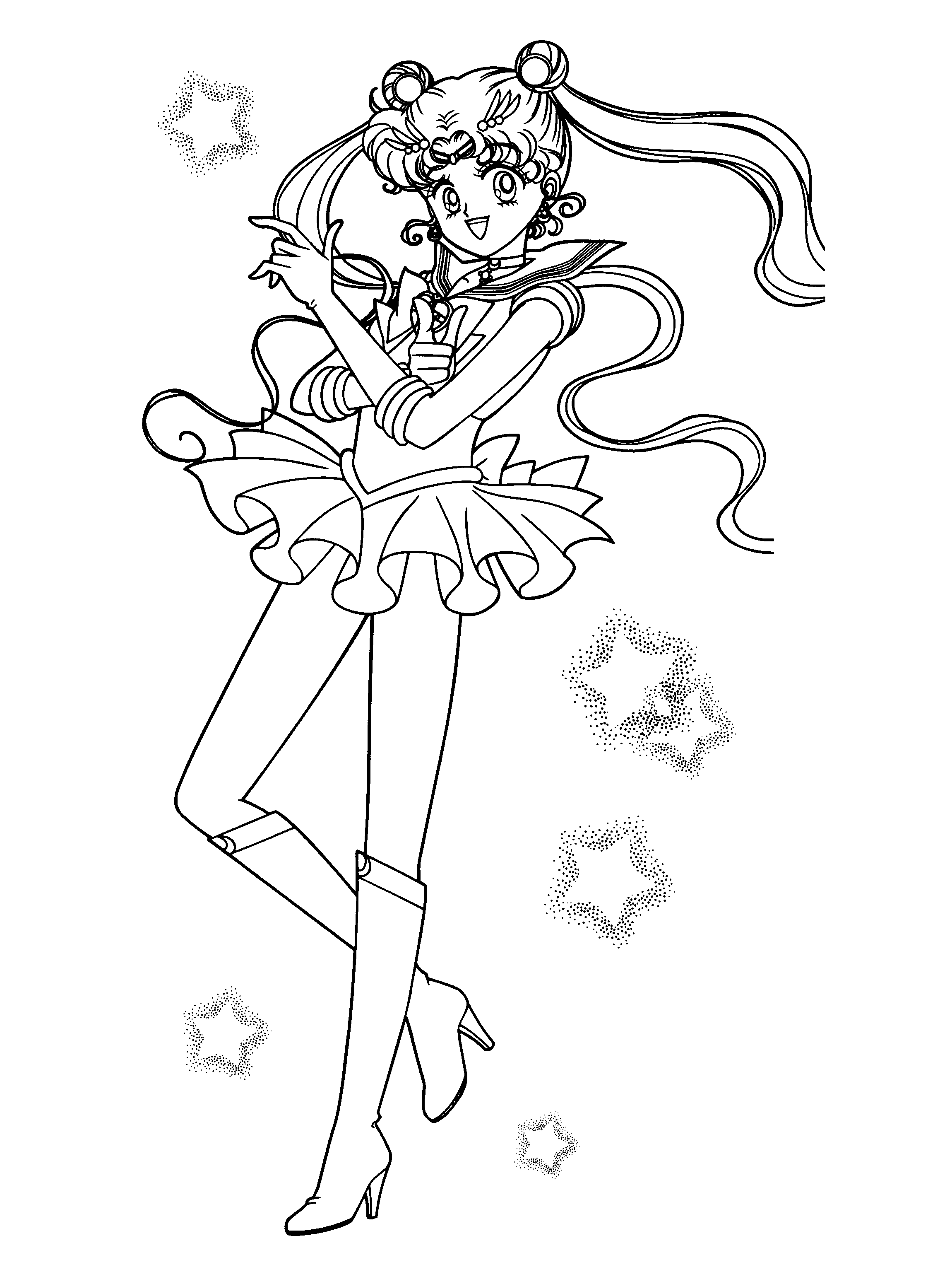 Coloring page: Sailor Moon (Cartoons) #50401 - Free Printable Coloring Pages