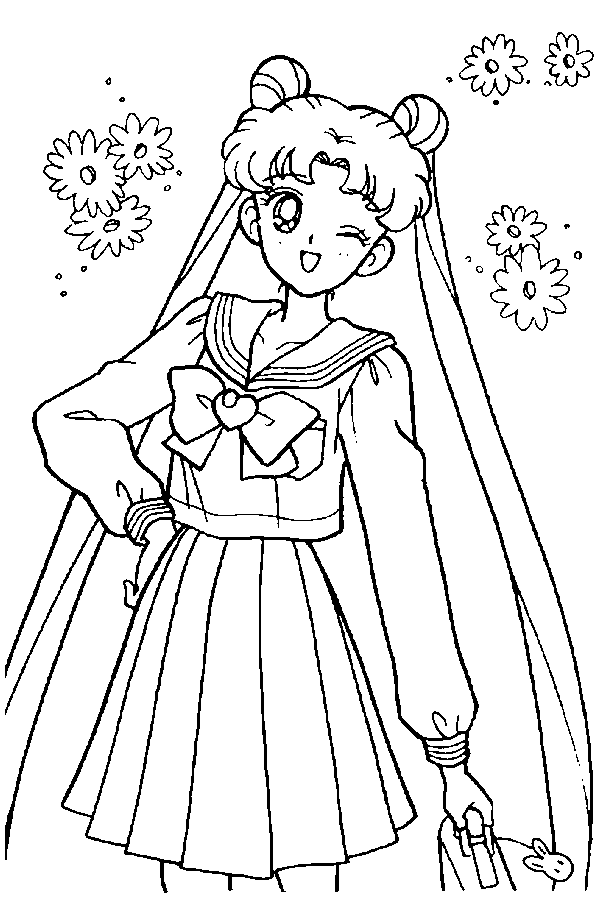 Coloring page: Sailor Moon (Cartoons) #50406 - Free Printable Coloring Pages